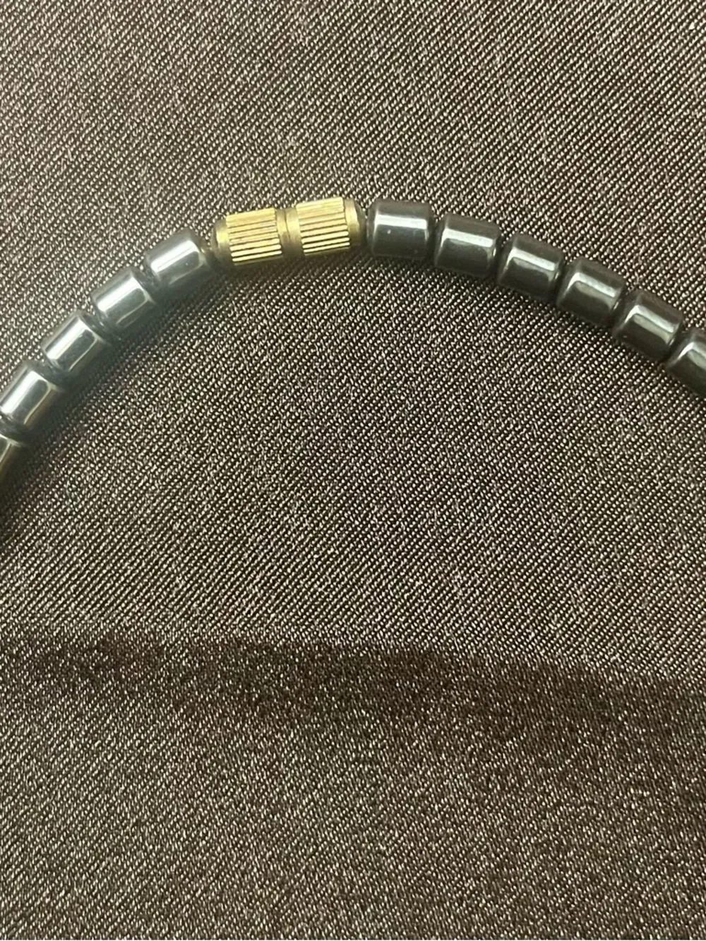Heart Pendant Necklace - Hematite and Cat Eye Beads